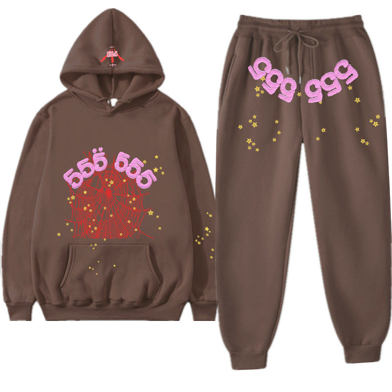 Printed Couple Hoodie and Sweatpants Set