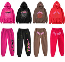 Printed Couple Hoodie and Sweatpants Set