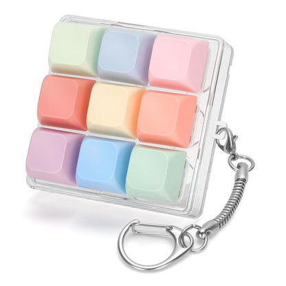 LED Light Sound Press Button Fidget Toy Keychain