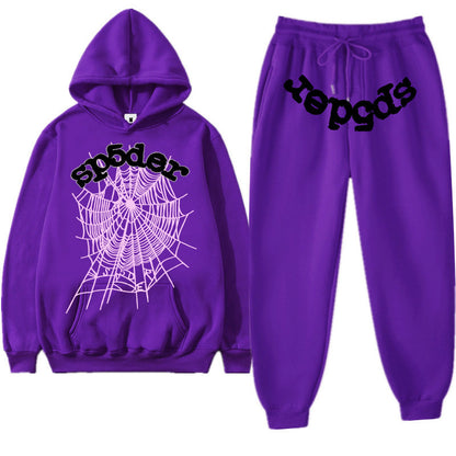 Printed Couple Hoodie and Sweatpants Set