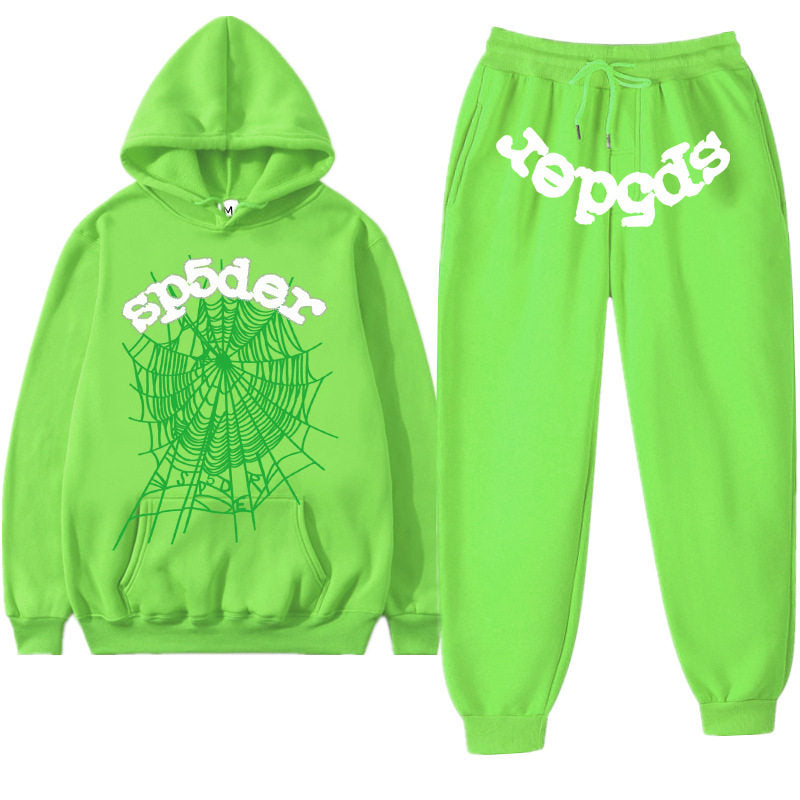 Printed Couple Hoodie and Sweatpants Set