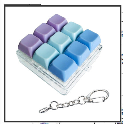 LED Light Sound Press Button Fidget Toy Keychain