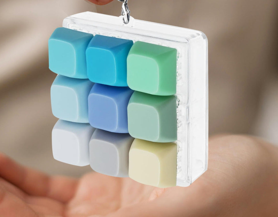 LED Light Sound Press Button Fidget Toy Keychain