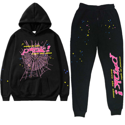 Printed Couple Hoodie and Sweatpants Set