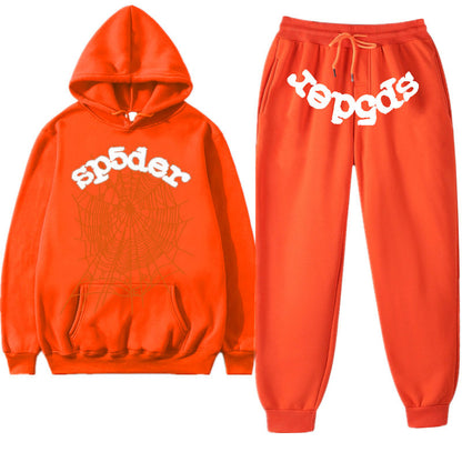 Printed Couple Hoodie and Sweatpants Set