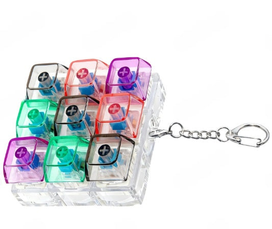 LED Light Sound Press Button Fidget Toy Keychain